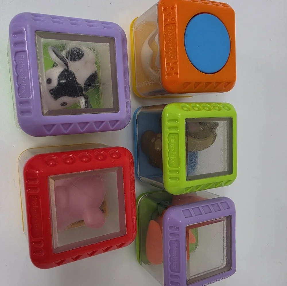 Fisher Price Peek Sensory Blocks Lot of 5